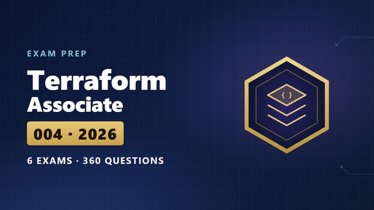 Terraform Associate 004 exam prep course cover